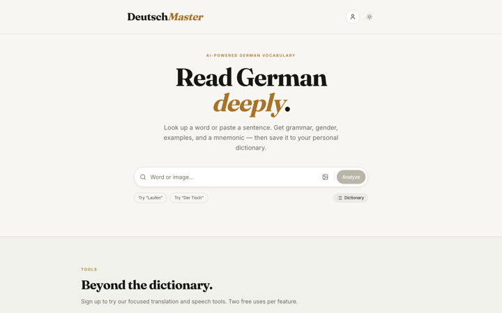 DeutschMaster AI website